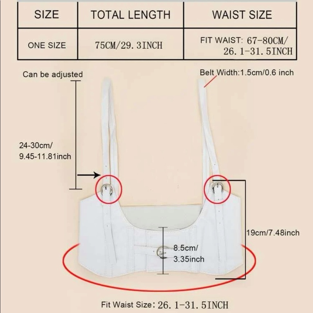 Faux Leather Single Buckle Suspender Belt - Picture 4 of 4